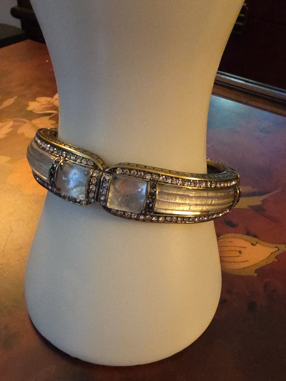 Heidi Daus Bar Harbor Elegance Vintage Hinged Bangle Bracelet